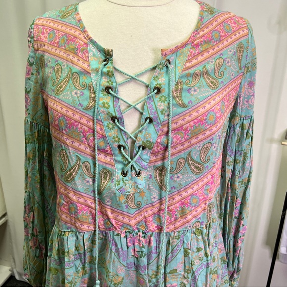 Spell & The Gypsy City Lights Sage Blouse - Picture 9 of 15